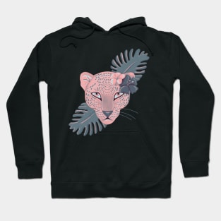 Vintage style pink jaguar Hoodie